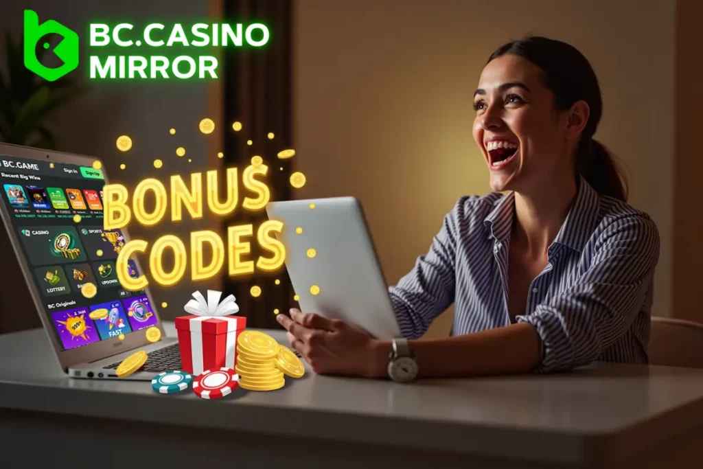 bonus code on BC.Casino Mirror